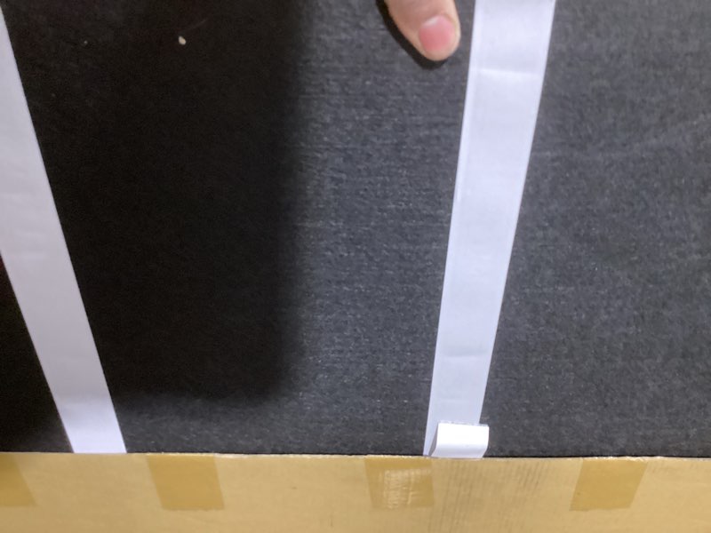 Condition photo showing Good Condition for Large Bulletin Board, 48 X 36 inches Felt Board Notice Pin Board, 4' x 3'Cork Board Alternative for Wall, Self-Adhesive Vision Board Mood Board Foldable Photo Board with 30 Pushpin (Black) Black 48 x 36inches