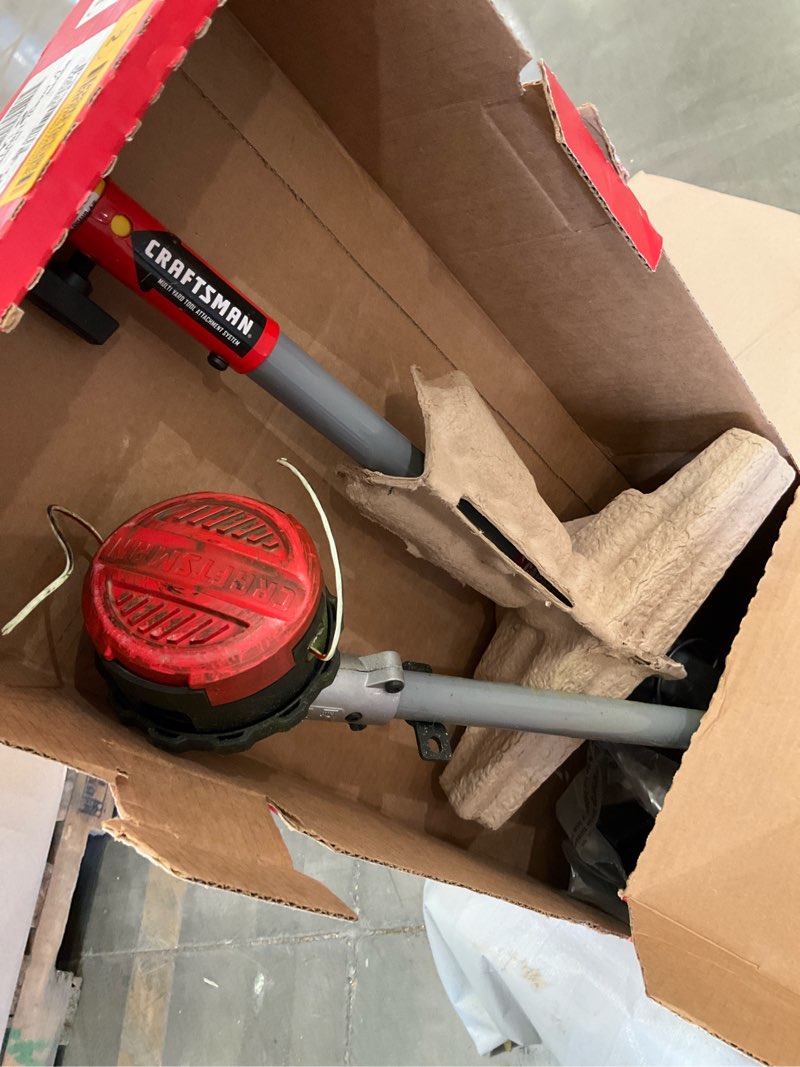 Condition photo showing As Is for craftsman ws4200 30-cc 4-cycle 17-in straight shaft attachment capable gas string trimmer