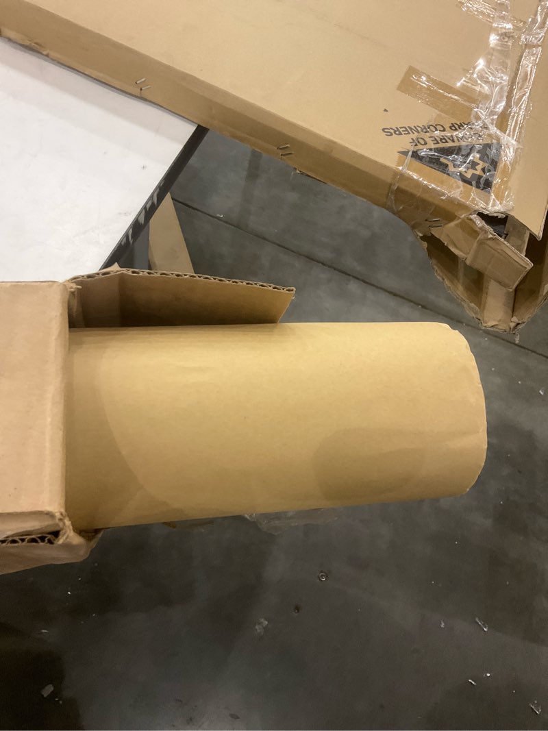 Condition photo showing As Is for PerkHomy 48" x 1,440" (120') Brown Kraft Paper Roll for Craft Bulletin Board Paper Art Table Covering Crafting Gift Wrapping Bouquet Packing Parcel 70GSM 50LB (Brown, 48" x 120') Brown 48" Width x 120' Length