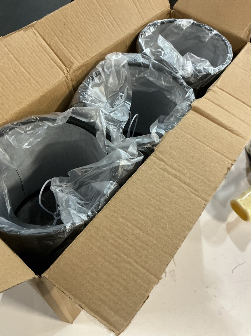 Condition photo showing Good Condition for Chandelier Lamp Shades, Small Lamp Shades Clip-on Bulbs Only for Candelabra Bulbs, Black Chandelier Shades 6 Pcs, Mini Lampshades for Chandeliers 5.1" X 5.1" X 5.3, Home Decor Fabric Linen Lampshade