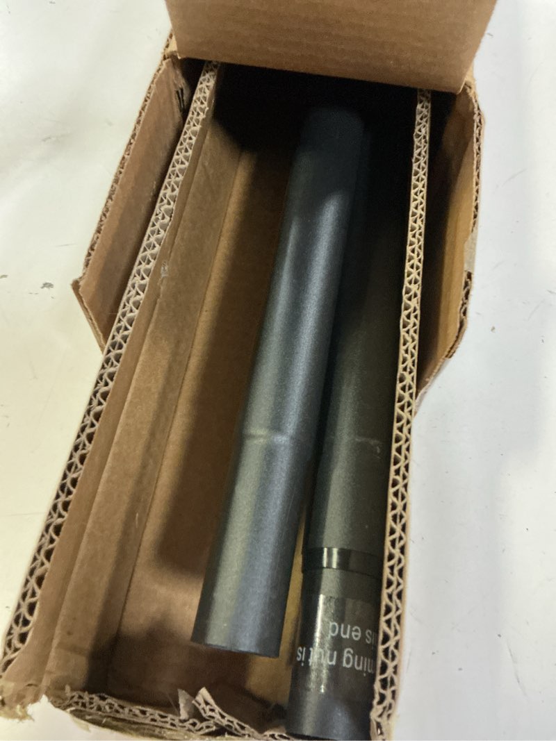 Condition photo showing As Is for tension curtain rods no drilling 45-128 in, black shower curtain rod for bathroom window, heavy duty adjustable outdoor curtain rod for patio, easy to install, never rust, rod diameter 1.26 in black 45-128"