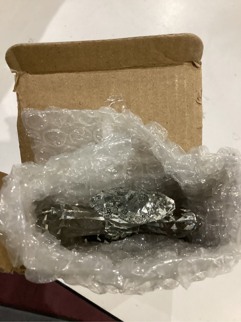 Condition photo showing As Is for reikomo crystal cross figurine – clear standing cross for home decor, wedding decoration, prayer, and inspirational display (transparent)