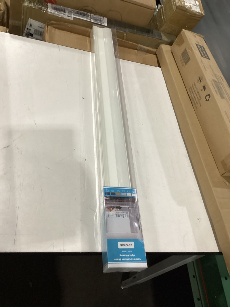 Condition photo showing Good Condition for myshade cordless cellular window shades light filtering blinds for indoor windows 1.5 inch honeycomb cell sheer fabric accordion pull down blinds easy lift easy to install, size 34" w x 72" h (white) white 34"w x 72"h