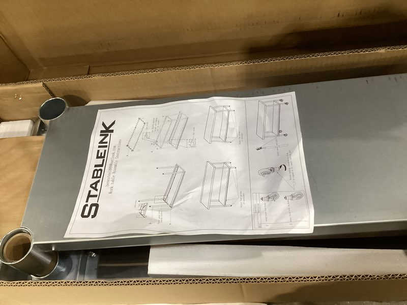 Condition photo showing New/Like New for STABLEINK NSF Stainless Steel Prep & Work Table 36x24 Inches, Heavy Duty Metal Table with Backsplash and Undershelf for Commercial Kitchen, Restaurant, Home, Laundry Room and Garage With Backsplash 24"x36"
