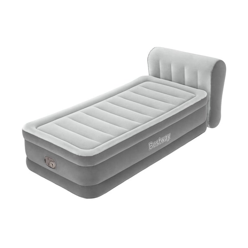 bestway sleepsupport air mattress twin 18” with headboard, built-in ac pump
