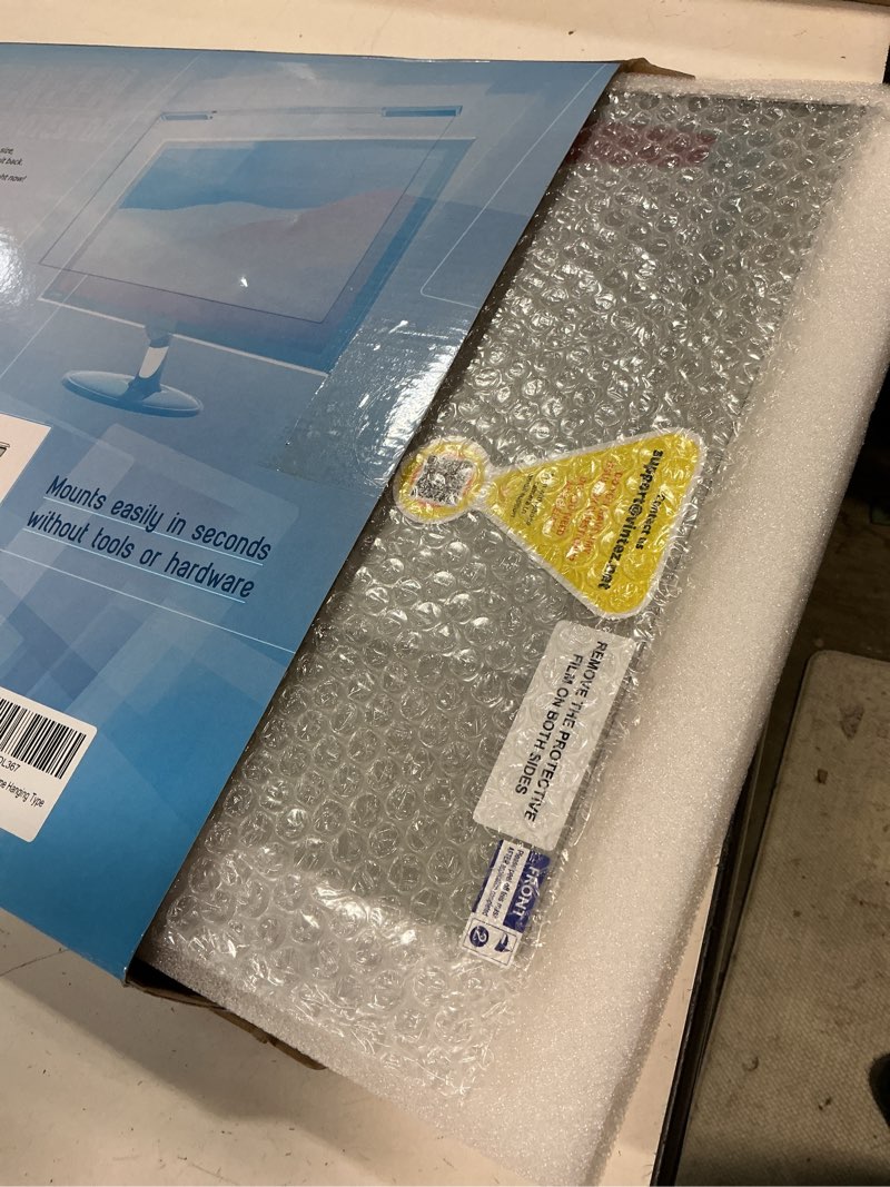 Condition photo showing Good Condition for vintez blue light screen protector for 24 inch computer monitor and laptop – anti-uv blue light blocking film for desktop pc, eye protection filter, 21.2" x 12.6", 1 pack [1 pack] acrylic 24'' diagonal (16:9) blue screen for monitor