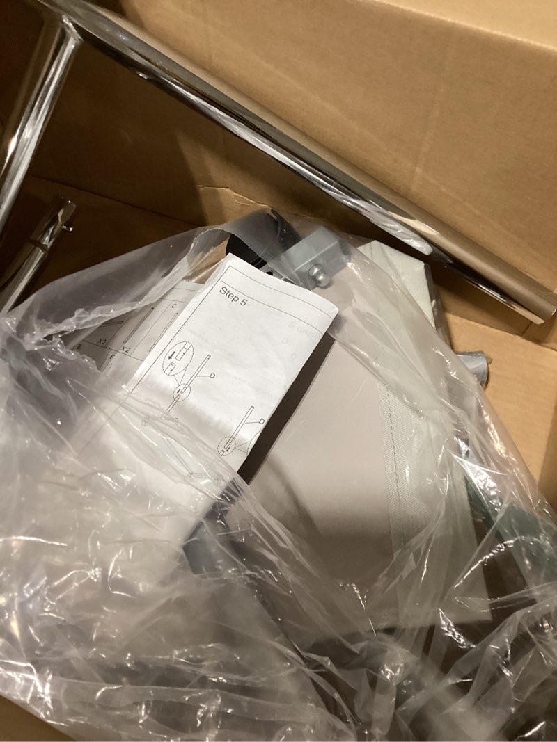 Condition photo showing Good Condition for Simple Trending Standard Rod Clothing Garment Rack, Rolling Clothes Organizer on Wheels for Hanging Clothes, Chrome