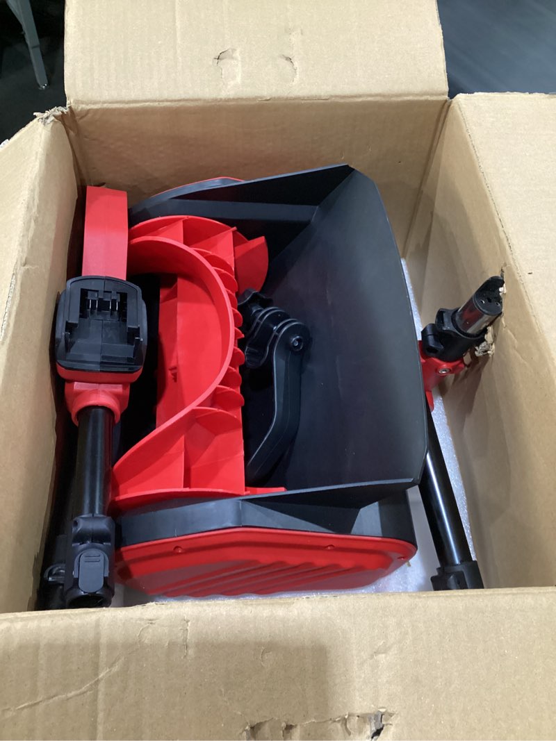 Condition photo showing As Is for Electric Snow Shovel for Milwaukee M18 18V Battery, 11" Brushless Snow Blower with Adjustable Handle, Max 26 FT Snow Thrower, Cordless Snow Shovel M18 for Driveway, Sidewalk, Patio, Deck (No Battery) Compatible with Milwaukee Battery