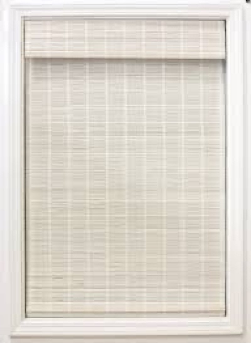 UNISHADES Cordless Bamboo Roman Shades for Windows, Blinds Size (30.5" W ×64" H) Colour (Alpine Ivor