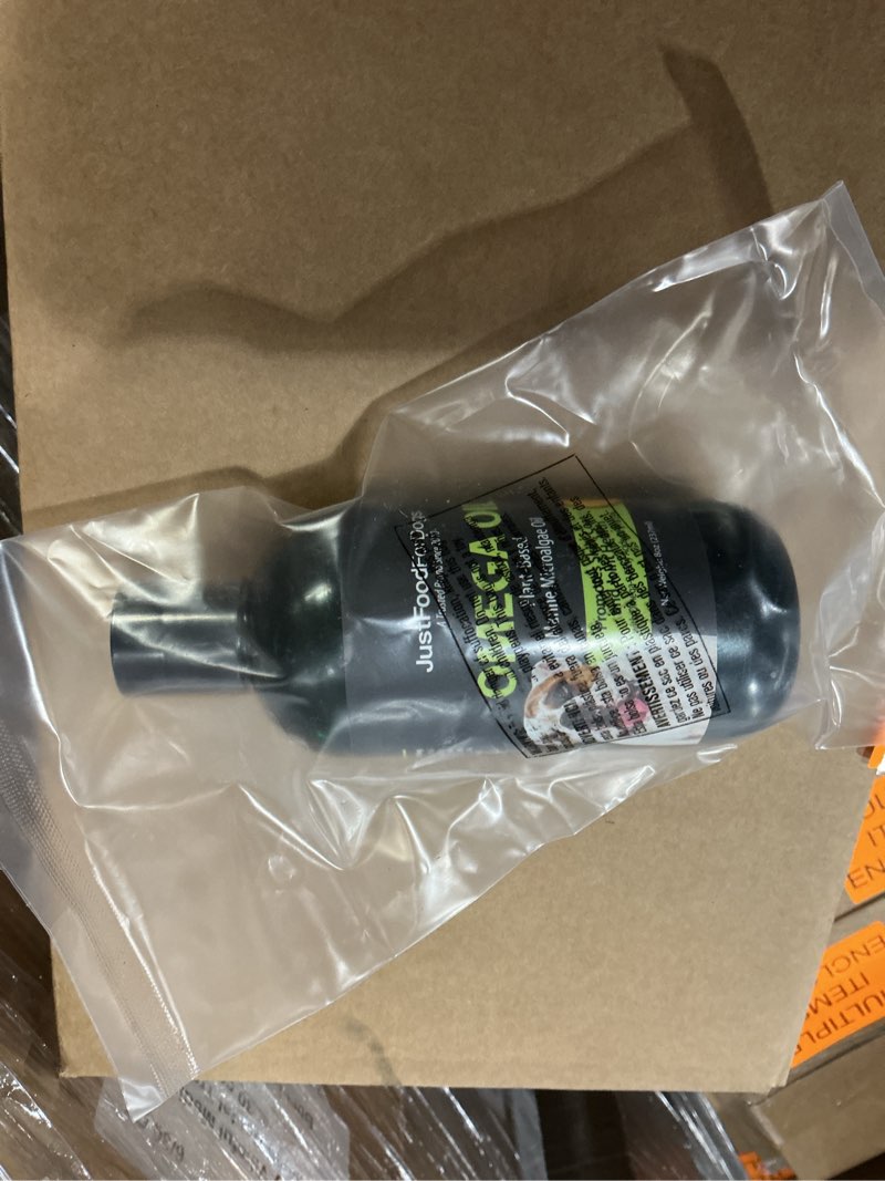 Condition photo showing New/Like New for JustFoodForDogs Plant Based Marine Microalgae Oil and Omega Oil for Dogs, 8 oz.