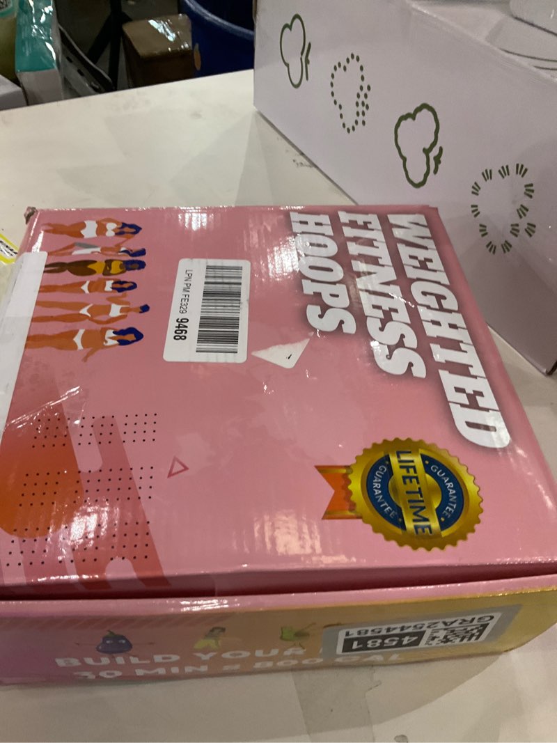 Fit Hoop Weighted Hula Pilates Circles, 32 Detachable Parts & 65-Inch Plus-Size Fit, Weight Loss Fit