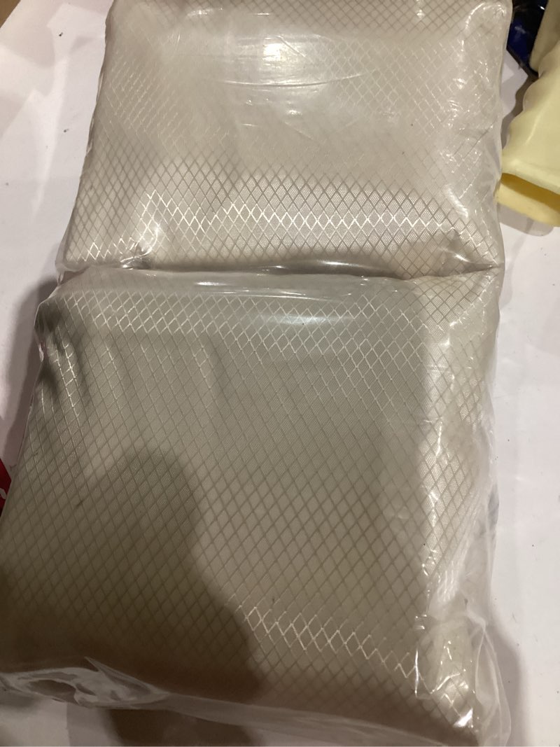 Condition photo showing As Is for DIMJ Comforter Storage Bag 6 Pack - Blanket Storage Organizer Compression Bags, Large Capacity Ultra Space Saving Self Compression Organize for Bedding, Pillow, Duvet, Sheet Storage with Zipper Window Beige 66L x 6 Pack