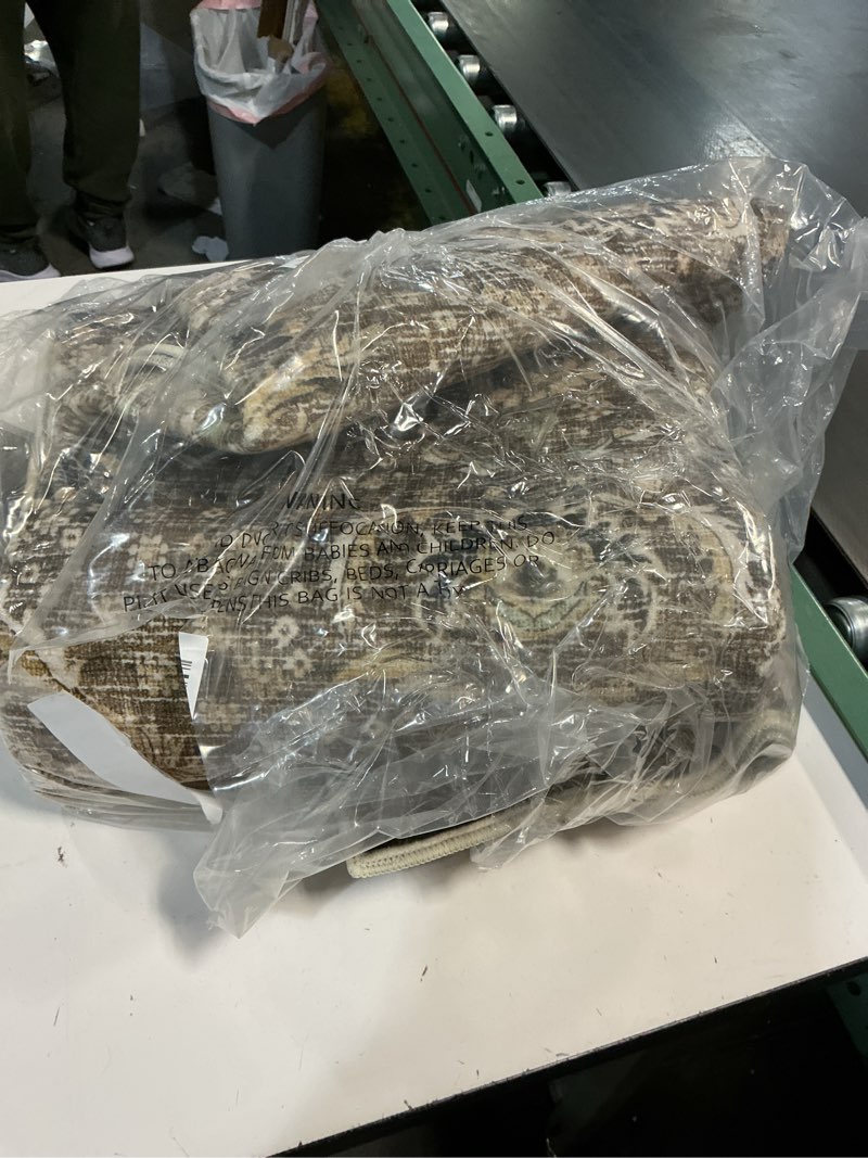 Condition photo showing Good Condition for 5x8 Ft Olive Green Rug, Machine Washable Foldable Short Pile Carpet | High Density Stain Resistant R