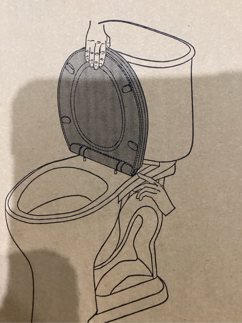 Condition photo showing New/Like New for Hibbent Premium Elongated Toilet Seat with Cover(Oval) Quiet Close, One-Click to Quick Release, Easy Installation Never Loosen Hinge, Slow Close Toilet Seat and Cover, Easy Cleaning-White Color 18.5'' Elongated