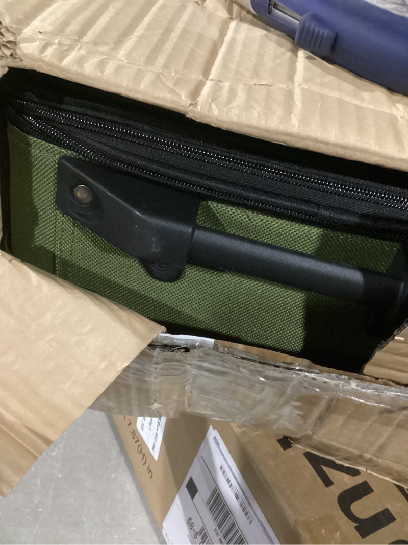 Condition photo showing Good Condition for U.S. Traveler Rio Lightweight Carry-On Suitcase 20" Softside Expandable Design, Durable, Business and Travel, Green, Set