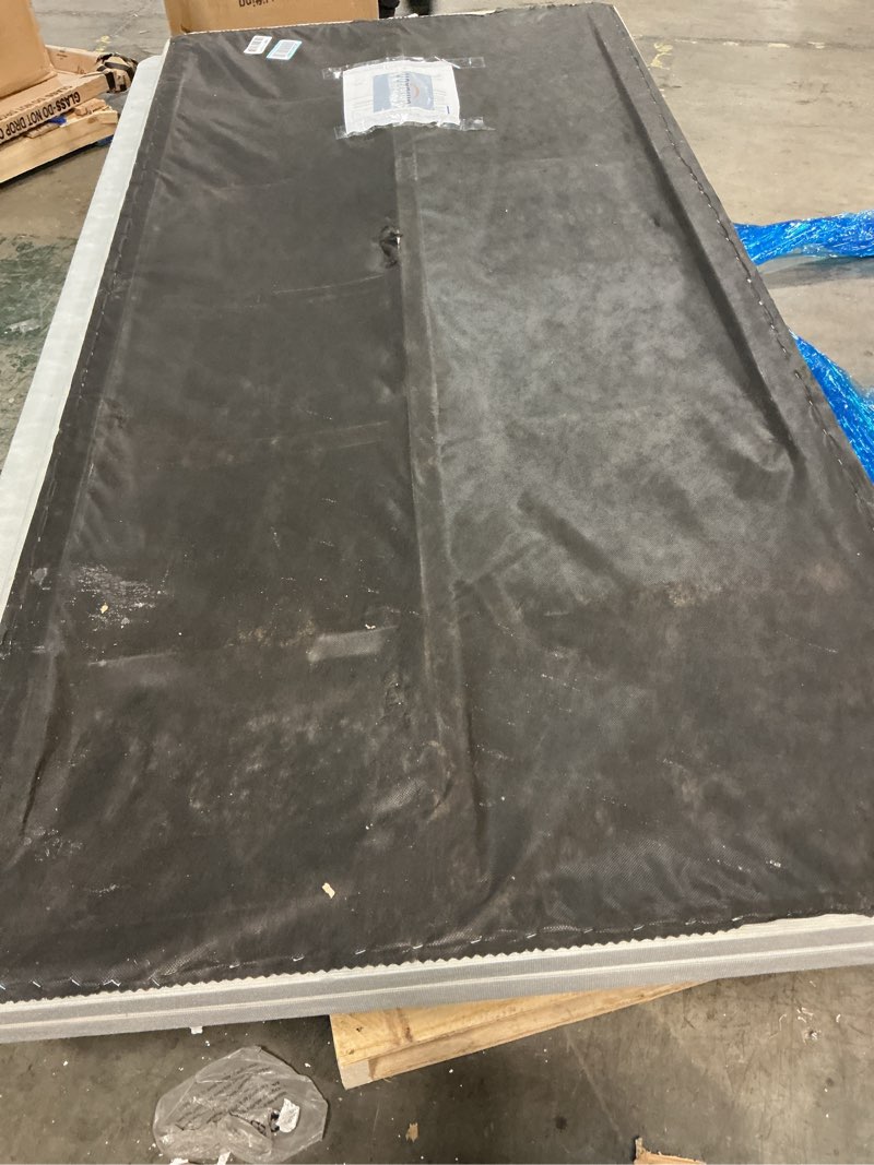 Condition photo showing As Is for 1.5-Inch Split Fully Assembled Bunkie Board for Mattress/Bed Support, King, Grey.