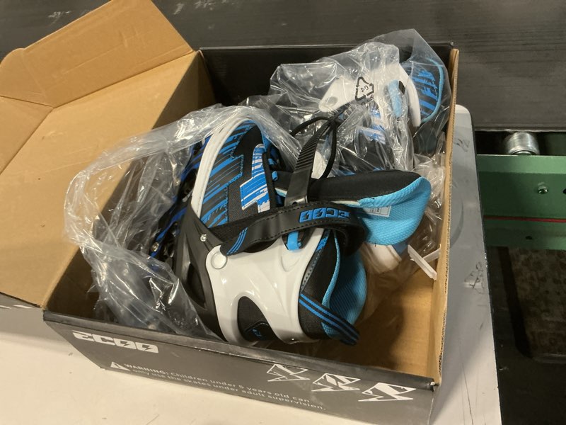 Condition photo showing Good Condition for Adjustable Inline Skates Boys and Girls Ages 5-8 8-12 with Light up Wheels?Roller Skates for Kids Ages 4-12, Teen Skates for Beginner Outdoor and Indoor Blue Large-Youth?3-6 US?