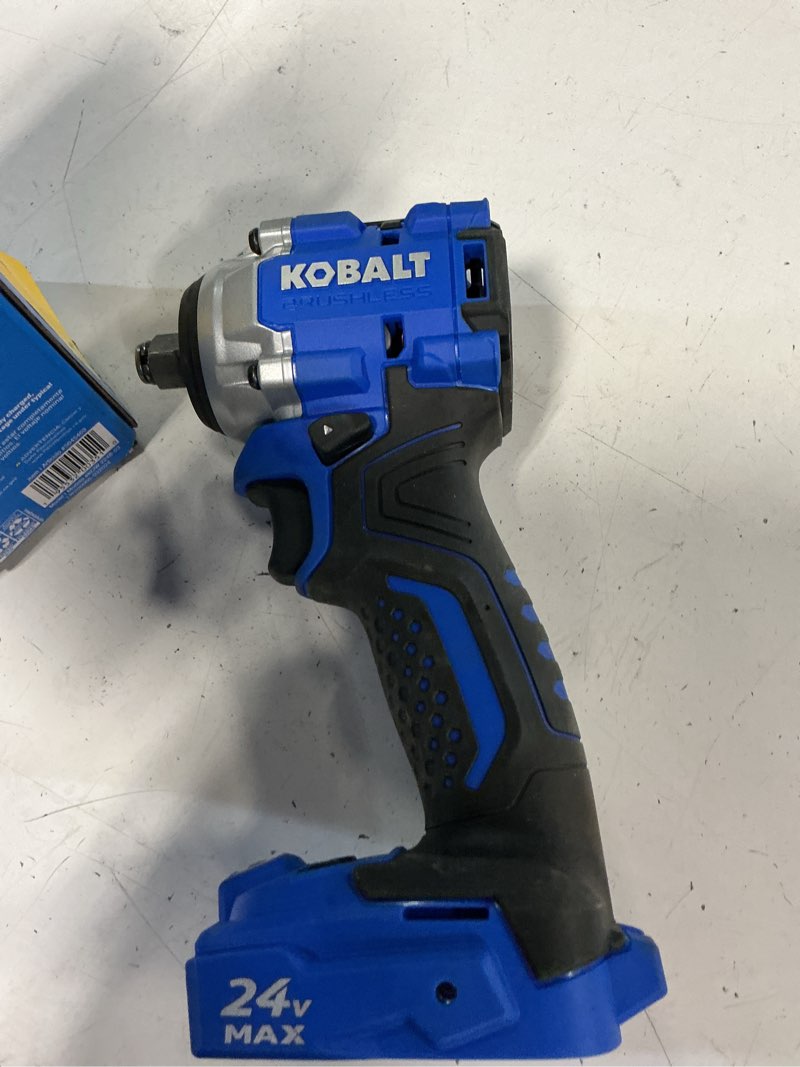 Condition photo showing As Is for kobalt 24-volt variable speed brushless 1/2-in drive cordless impact wrench