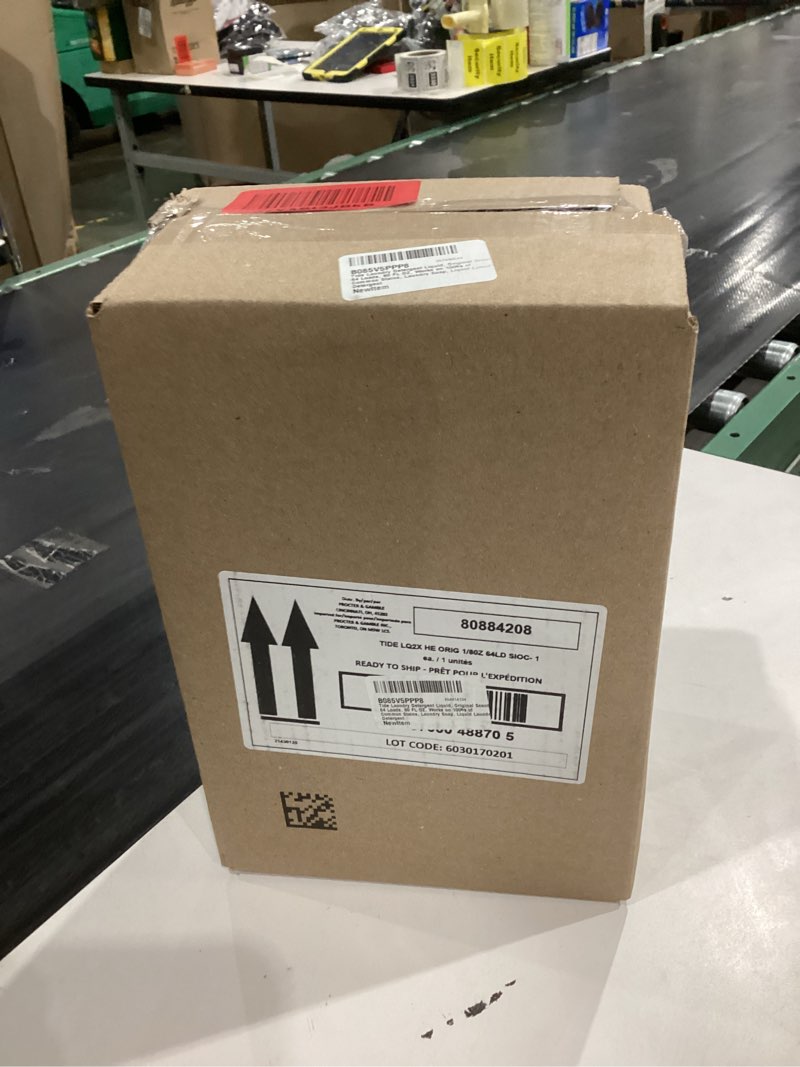 Condition photo showing New/Like New for Tide Laundry Detergent Liquid, Original Scent, 64 Loads, 84 FL OZ, Works on 100% of Common Stains, Laundry Soap, Liquid Laundry Detergent 80 Fl Oz (Pack of 1)