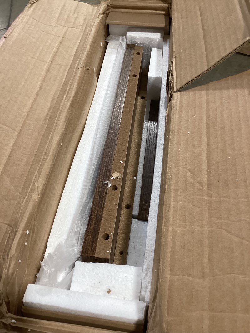 Condition photo showing As Is for VECELO Wood Lift Top Coffee Table with Hidden Compartment and Storage Shelf for Living Room/Office Reception, Rising Tabletop, Brown, Large