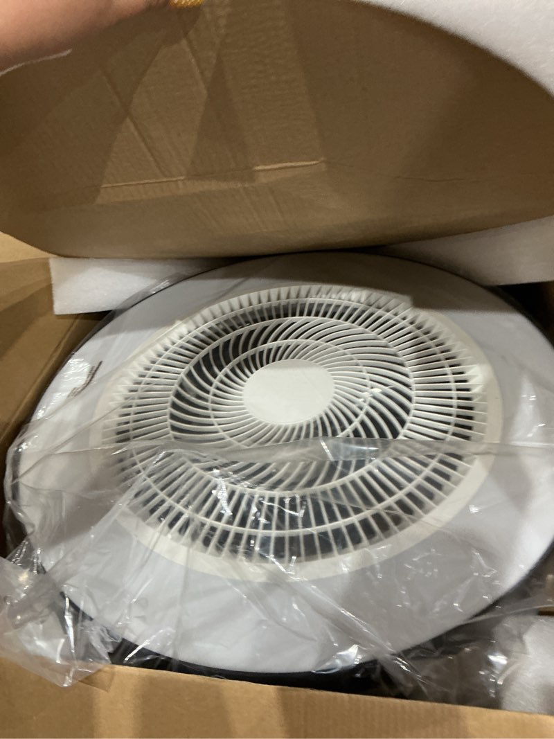 Condition photo showing Good Condition for depuley modern ceiling fan with light: 19" flush mount low profile led ceiling fans with remote & smart app control - black bladeless fandelier dimmable quiet dc motor for bedroom kids room 6 speeds