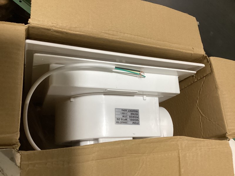 Condition photo showing Good Condition for bathroom exhaust fan 12" panel ultra quiet without light?10x10 mount?, 1.0 sone 130cfm, 4" duct for bathroom/garage/home style1 10in(hole size)