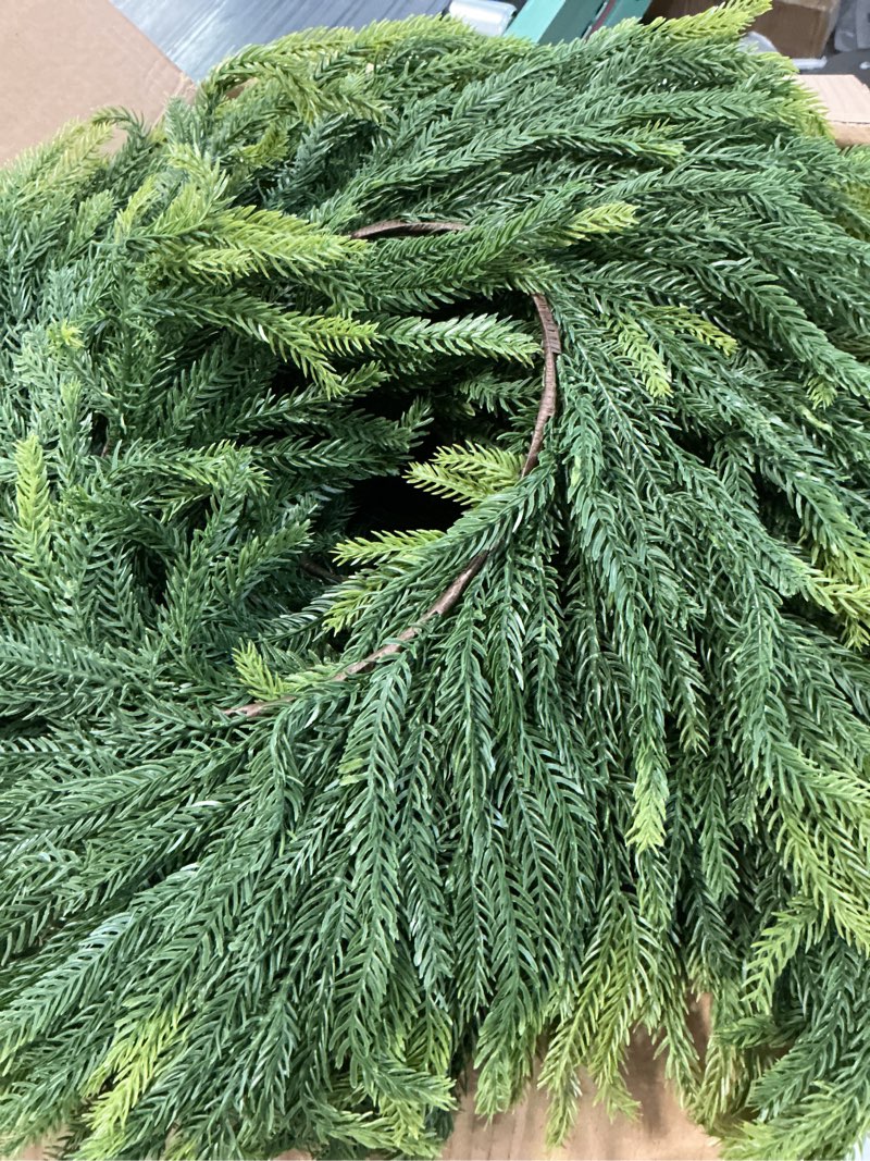 Condition photo showing Good Condition for Real Touch Norfolk Pine Christmas Wreath, 30 inches, Green (5 pcs)
