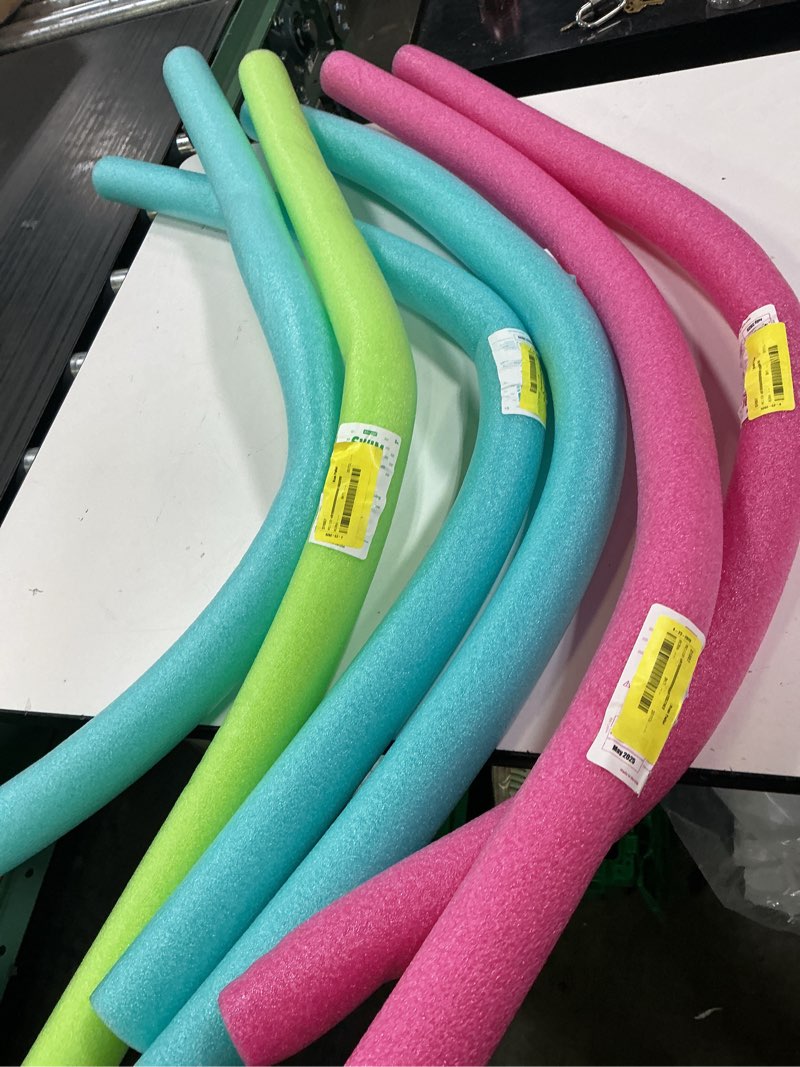Condition photo showing Good Condition for (6-pack) big joe swim pool noodle, assorted colors, 50 inches long