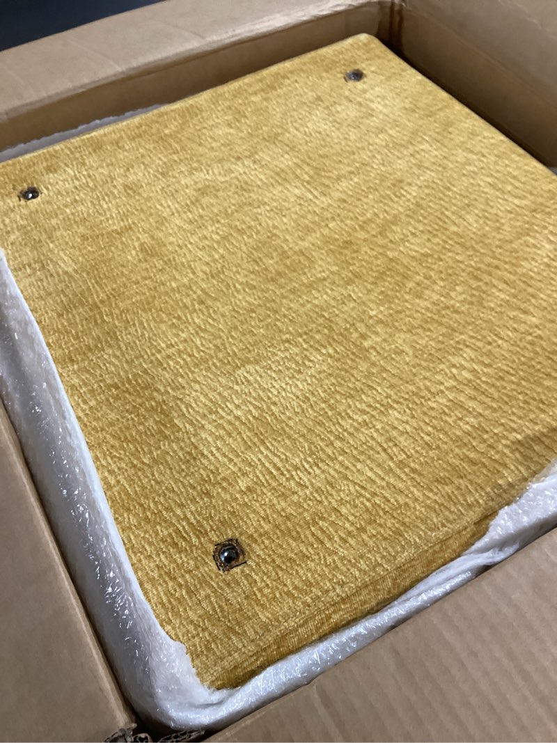 Condition photo showing As Is for 3-in-1 Dog Ramp 18.9\"×17.7\"×18.9\" with Storage – Pet Stairs for Senior & Injured Dogs & Cats, Hidden Storage Footstool, Ottoman Anti-Slip, Supports 220 lbs for Beds & Sofas yellow INCOMPLETE 