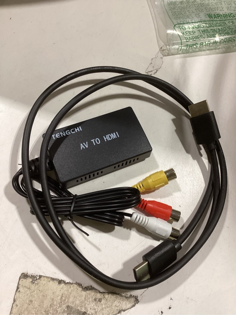 Condition photo showing Good Condition for Tengchi RCA to HDMI Converter, Composite to HDMI Adapter Support 1080P PAL/NTSC Compatible with PS one, PS2, PS3, STB, Xbox, VHS, VCR, Blue-Ray DVD Players
