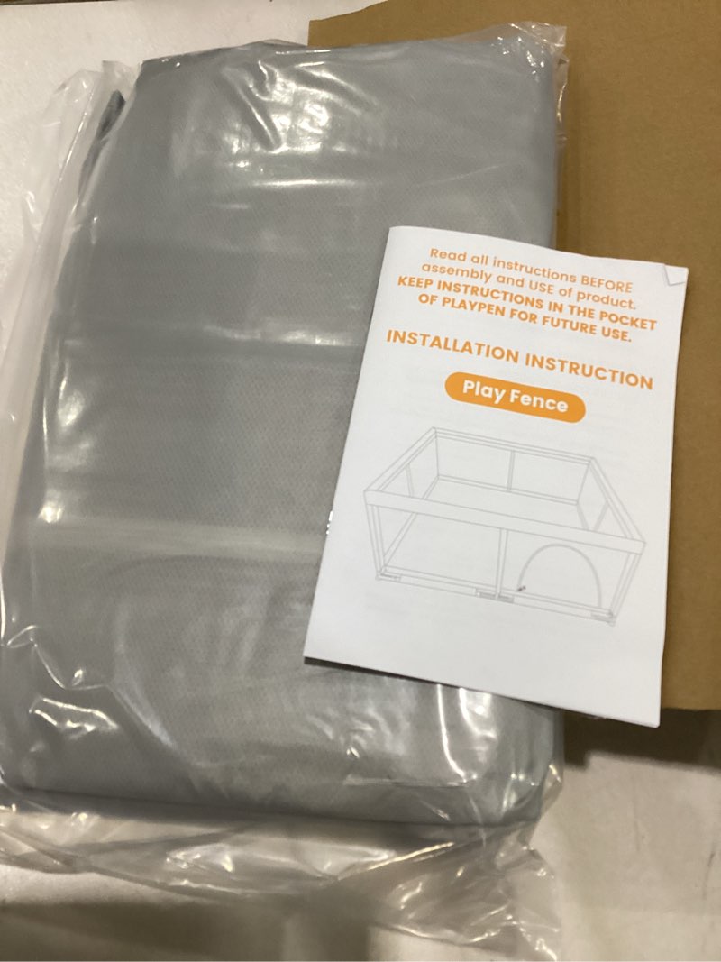 Condition photo showing New/Like New for Baby Playpen with Mat, 50x50 Inch Playpen with Mat Waterproof for Babies and Toddlers Play Pen Playa