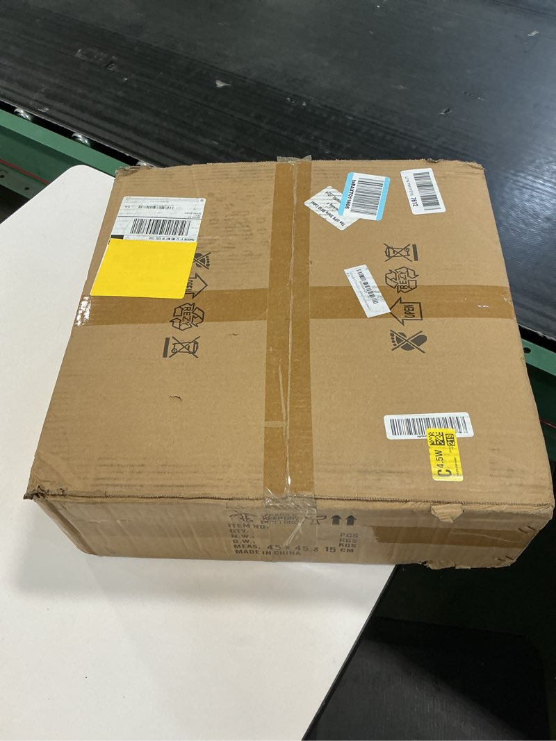 Condition photo showing New/Like New for Finktonglan 16" Crystal Ceiling Light, Modern Crystal Chandeliers with Remote Control, LED 2 Rings Flush Mount Ceiling Light Fixture for Bedroom Dining Room Living Room (Dimmable) Multicolor