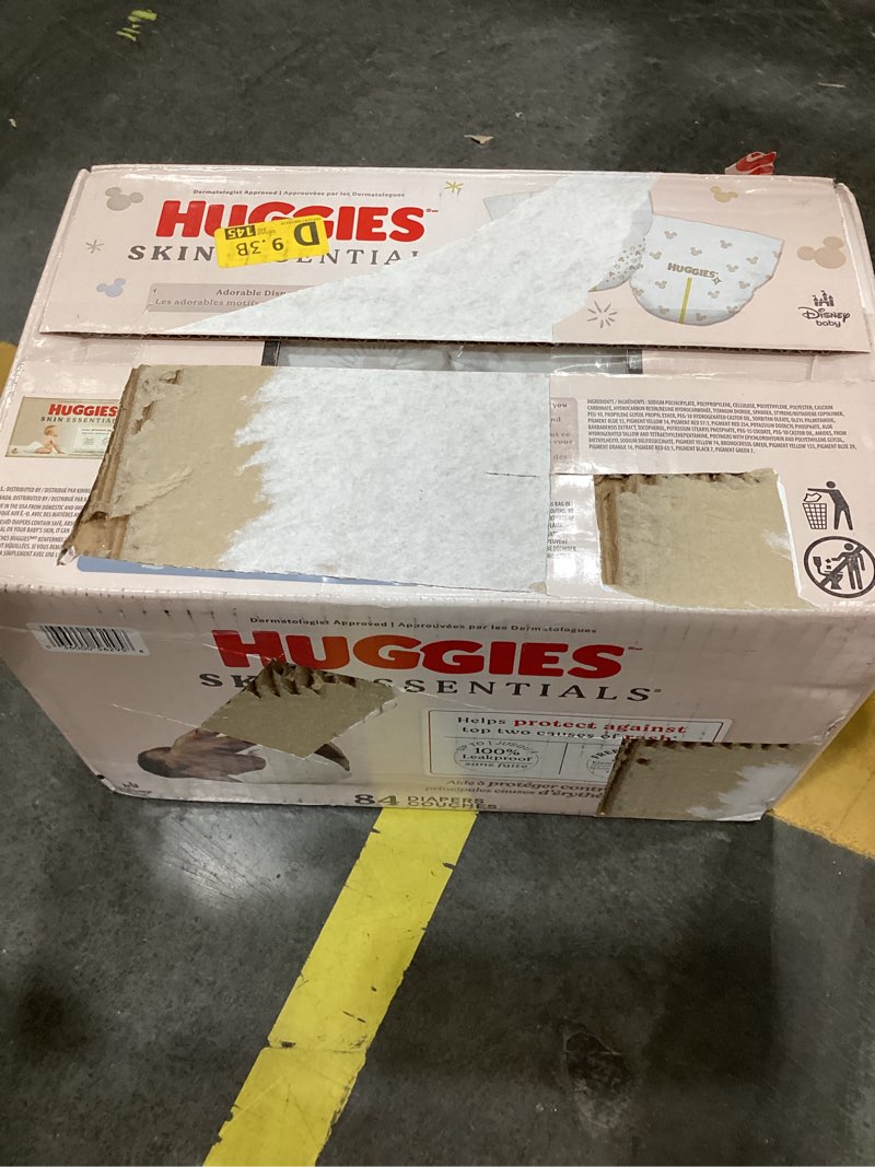 Condition photo showing New/Like New for huggies skin essentials luxury diapers - size 1 - 84ct