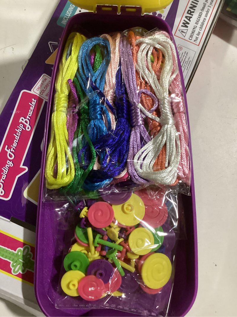 Condition photo showing Good Condition for friendship bracelet making kit toys, ages 7 8 9 10 11 12 year old girls gifts ideas, birthday present for teen girl, arts and crafts string maker tool, bracelet diy, kids travel activity set yellow