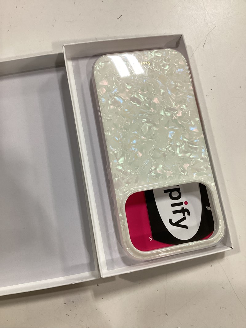 Condition photo showing Good Condition for SCORPIFY for iPhone 17 Pro Case [Compatible with MagSafe] with Colorful Pearl Iridescent Design, Cute Clear Magnetic Phone Cover for Women Girls and Men, Bumper with Mother of Pearl Shell Pattern PL-Colorful Pearl for iPhone 17 Pro