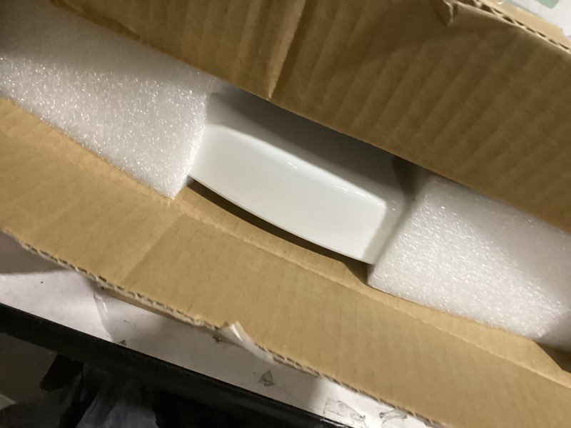 Condition photo showing As Is for SADALAK Soft Close Quick Release Toilet Seat Elongated- Heavy Duty Adjustable Stainless Hinges, D/U Shape Toilet Seats Cover for Easy Cleaning & Simple Top Fixing - White Toilet Lid