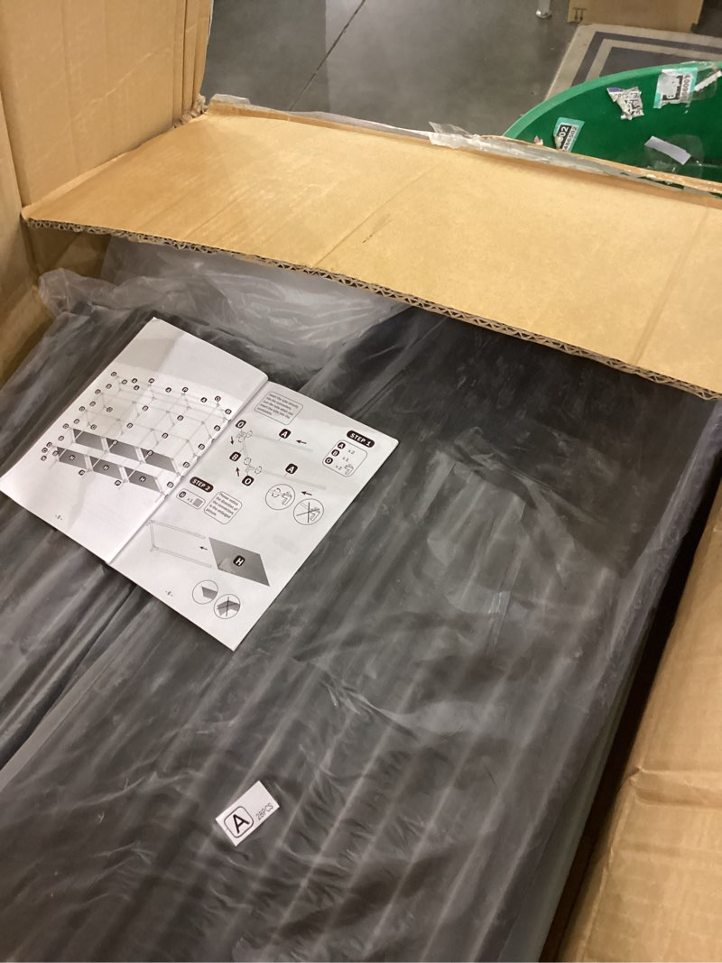 Condition photo showing As Is for LOKEME Portable Wardrobe, 61-Inch with 3 Hanging Rods and 6 Storage Shelves, Non-Woven Fabric, Stable and Easy Assembly Black Portable Closets for Hanging Clothes with Side Pockets