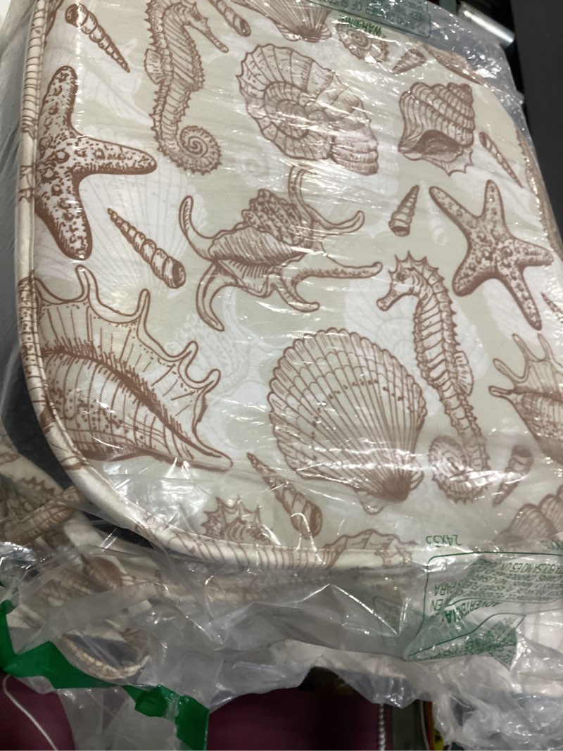 Condition photo showing As Is for dytxiii set of 4 outdoor chair cushions with ties,water repellent patio chair pads 17"x 16" for outdoor furniture,round corner seat cushions for garden yard kitchen pretty paisley pack of 4 a pretty paisley