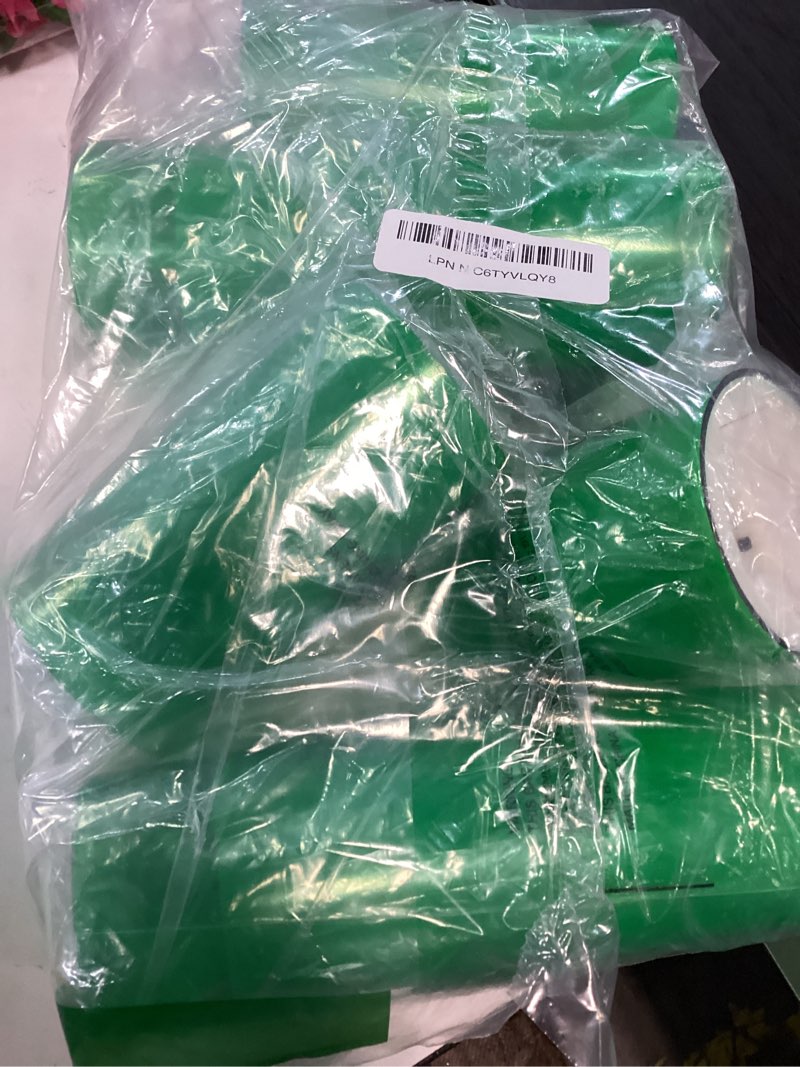 Condition photo showing Good Condition for raycare st. patrick's day flameless candles battery operated with remote timer, acrylic flickering led pillar candle for christmas decoration, home decor, gift for family and friend, green, set of 5 green-5pcs