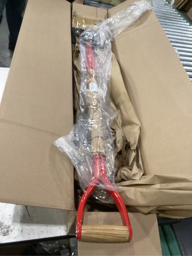 Condition photo showing New/Like New for vnimti garden fork,4-tine spading fork,compost fork,steel digging fork,45inch,steel y-grip,wooden handle