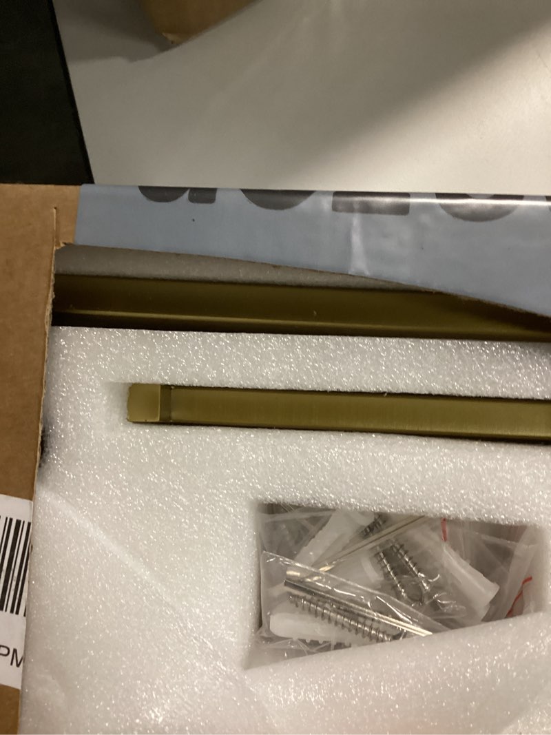 Condition photo showing Good Condition for TURS 5-Pieces Bathroom Hardware Accessories Set Stainless Steel Brushed Gold Towel Bar Holder Sets, Wall Mounted,Q7LSJ-P5