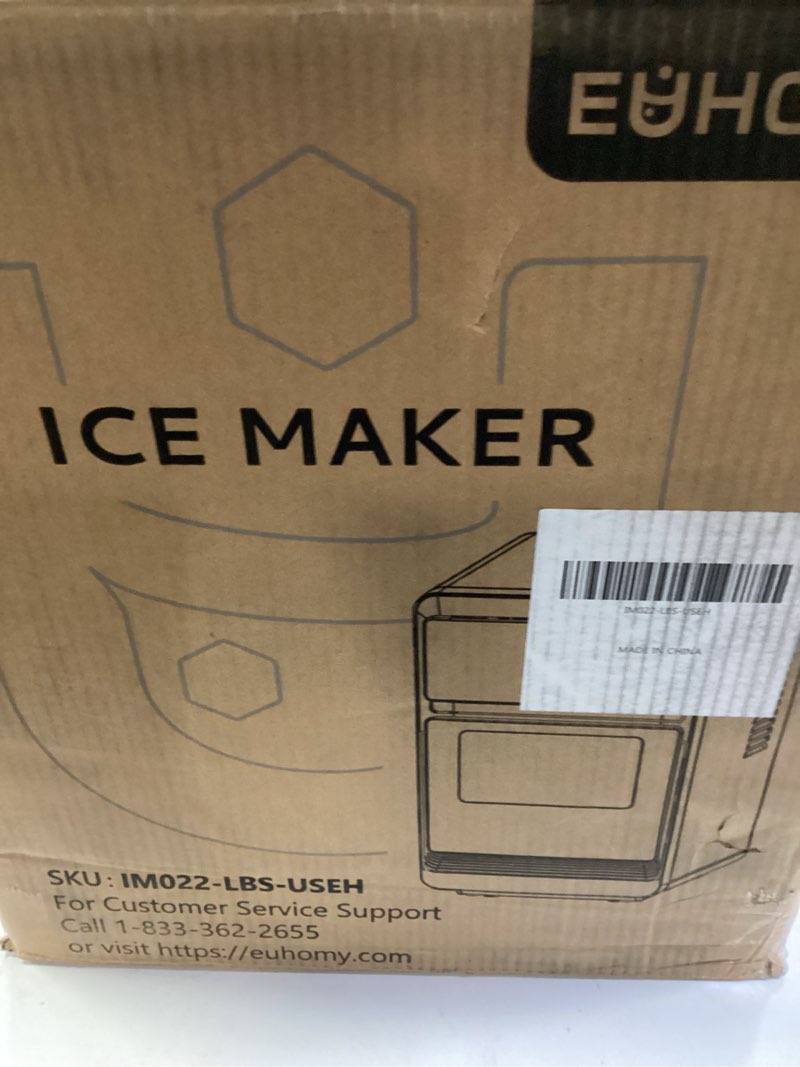 Condition photo showing New/Like New for EUHOMY LunaArc Crescent Ice Maker Countertop, 1600Pcs/Day, Ready in 12Mins, Auto Deep Cleaning, Timer, Portable Ice Maker Machine with Clear Ice Cubes for Whiskey/Coffee/Soft Drinks