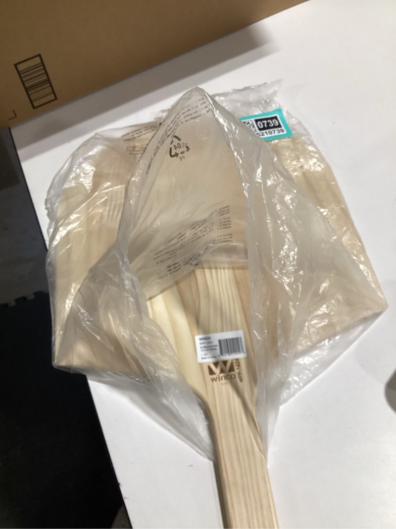 Condition photo showing Good Condition for winco 24" pizza peel, 14 x 15" blade, wooden