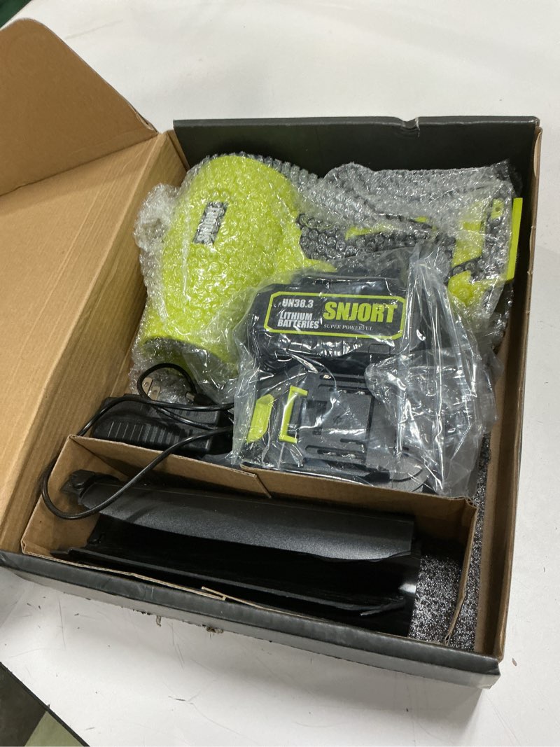 Condition photo showing Good Condition for leaf blower cordless with battery and charger, 980,000 rpm, extended nozzle, lightweight handheld design,blower for lawn care, patio?birthday gifts for men dad husband?moss green