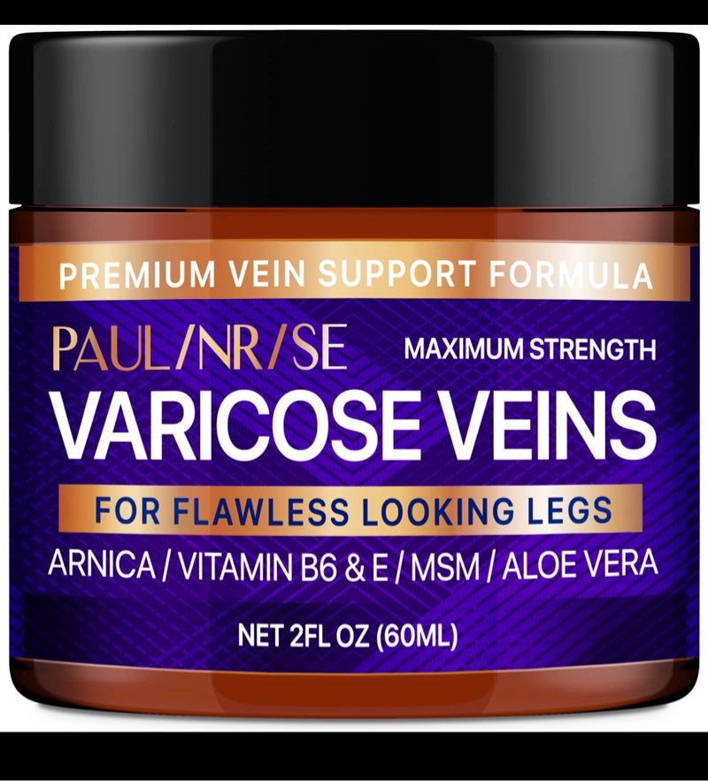 PAULINRISE Varicose Vein Cream for Legs - Improves Blood Circulation, Reduces Spider Veins and Heaviness, 2 Oz