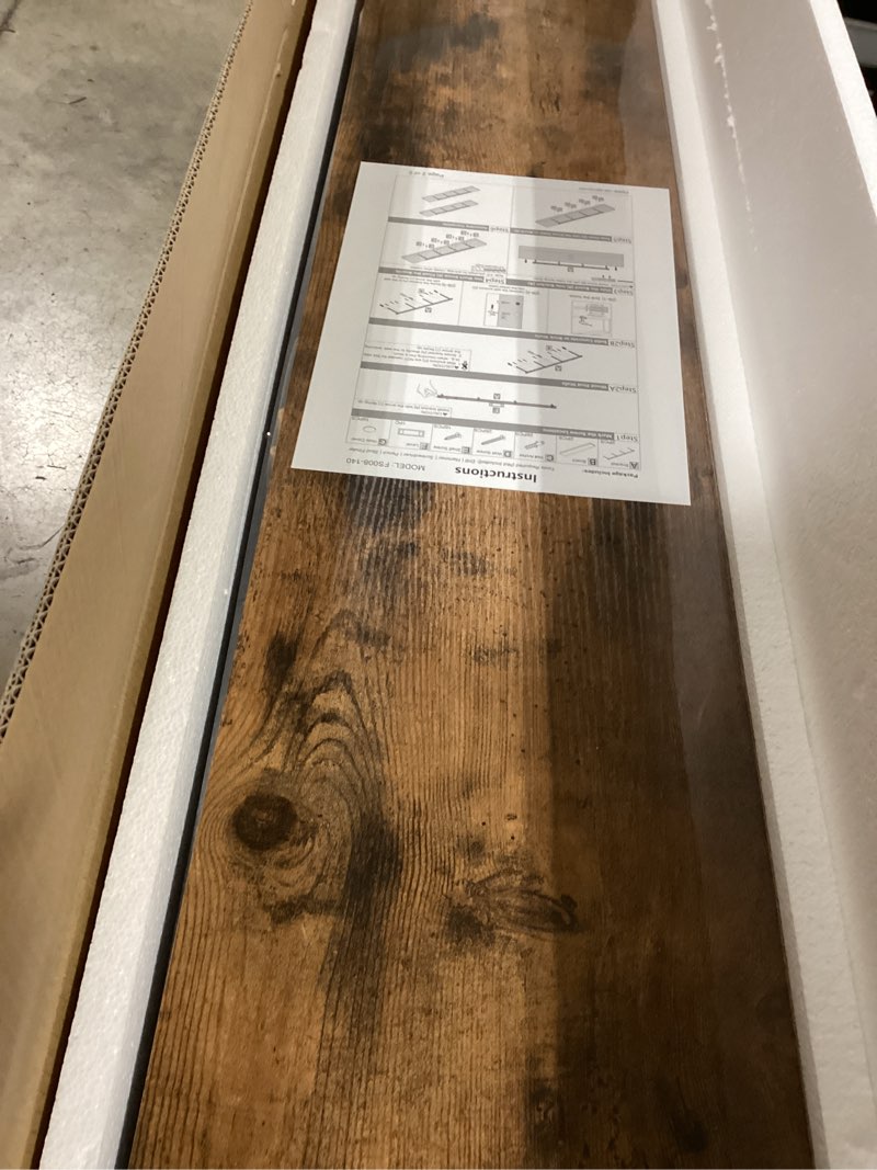 Condition photo showing New/Like New for qeeig floating shelves for wall 55.1" extra long - wall shelf bathroom kitchen living room bedroom farmhouse home decor display bookshelf large 55.1 x 9.3 inch set of 2, rustic brown (008-140bn) 55.1" a. brown