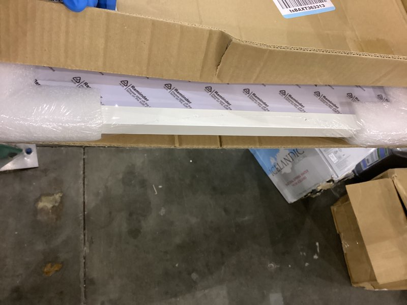 Condition photo showing New/Like New for Egofine 16x24 Solid Wood Picture Frame, Made of Solid Wood Covered by Plexiglass 12x18 with Mat 16x24 without Mat, Poster Frame for Wall Mounting Hanging Photo Frame Vertically or Horizontally, White White 16x24