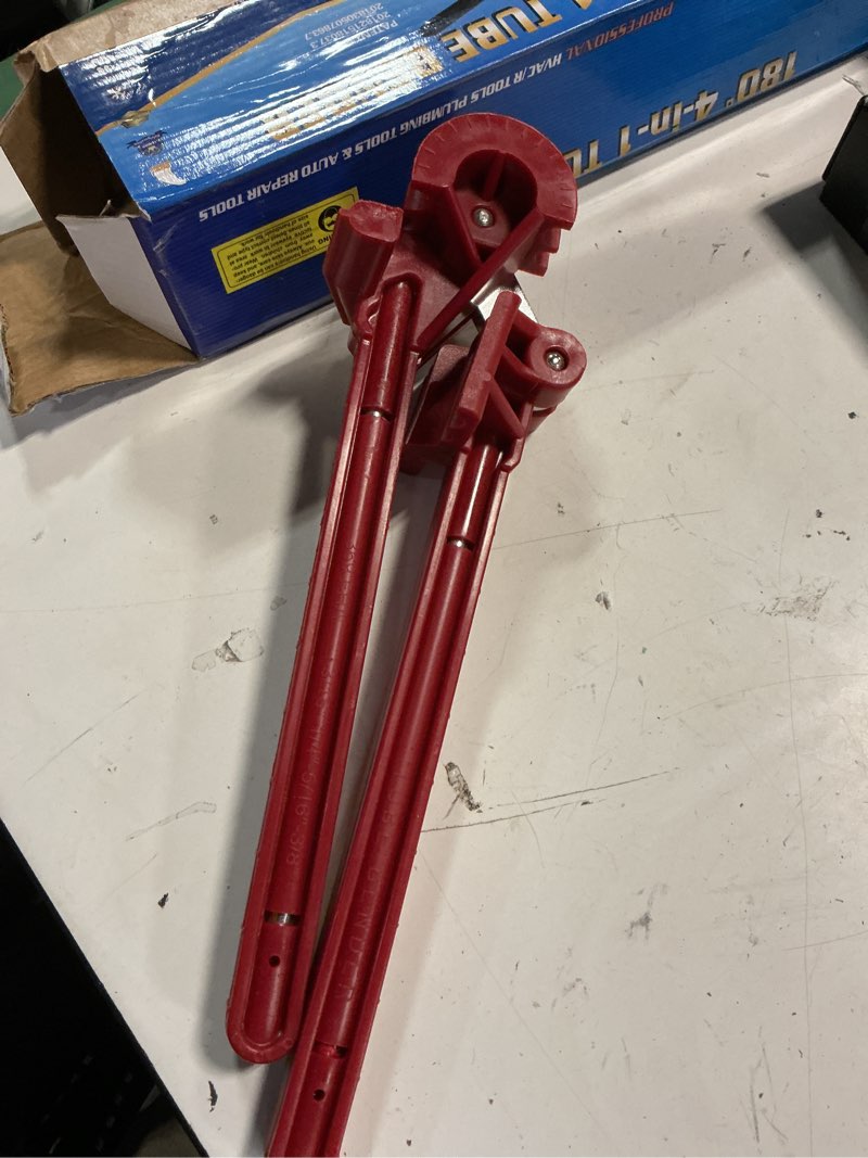Condition photo showing Good Condition for tubing bender, tube bender, 3/16”, 1/4", 5/16", 3/8" 4-in-1 brake line bender tool for copper, brass, aluminum and thin steel fuel line pipe, bends 0-180°