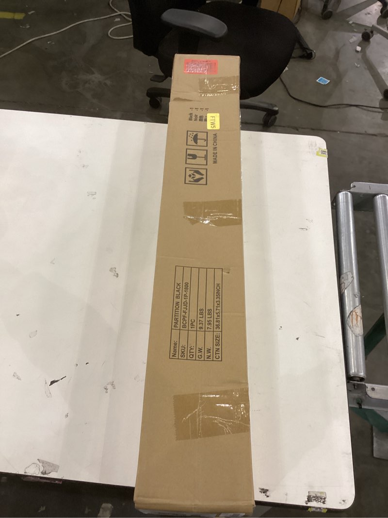 Condition photo showing New/Like New for Room Divider 6FT Single Panel Privacy Screen, 71'' Wide Fabric Indoor Room Divider Wall Divider for Room Separation, Portable Room Partitions and Dividers Freestanding Temporary Wall Room Separators Black Upgraded Base-1 Panel