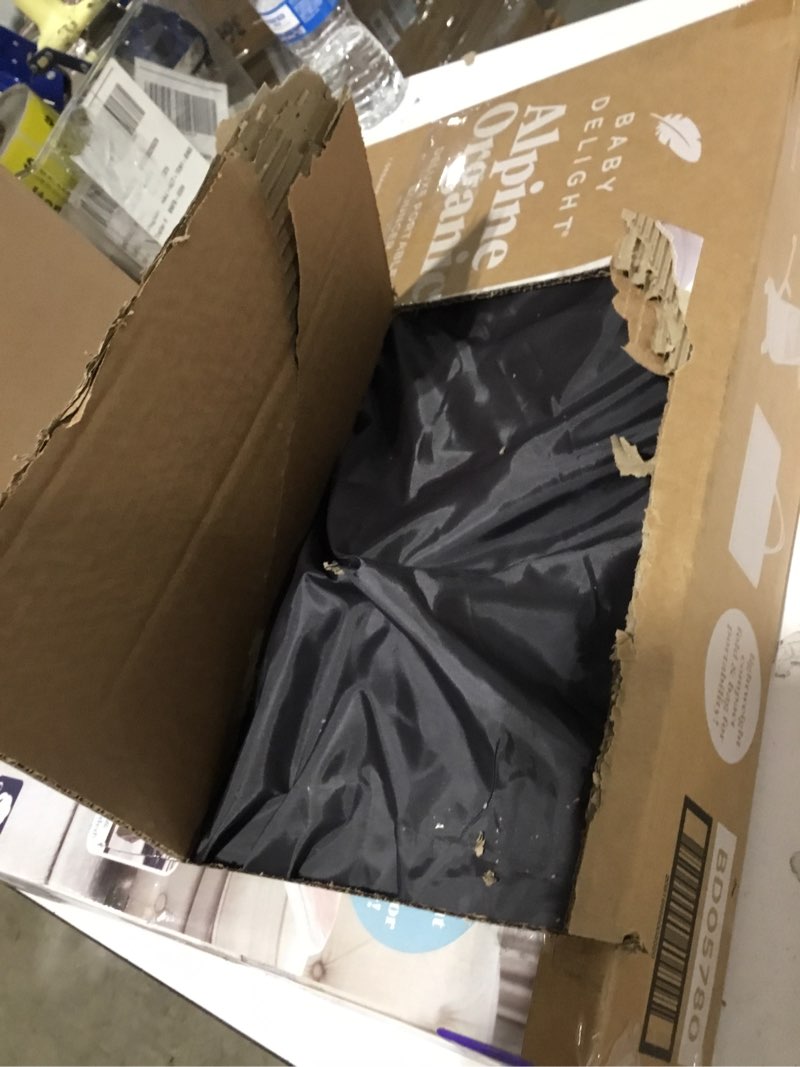 Condition photo showing As Is for Baby Delight Alpine Deluxe Portable Baby Bouncer | Infant | 0-6 Months | 100% GOTS Certified Organic Cotton Fabric | Organic Rose